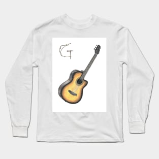 g for guitar alphabet illustration Long Sleeve T-Shirt